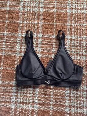 ALO YOGA Airlift Line Up Bra, TTS, Black XS